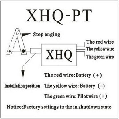 Normally Close DC 12V/24V Diesel Engine Flame Out Device Engine Stop Solenoid Valve XHQ-PT Power Off Pull Type Flameout Magnetic, 12V