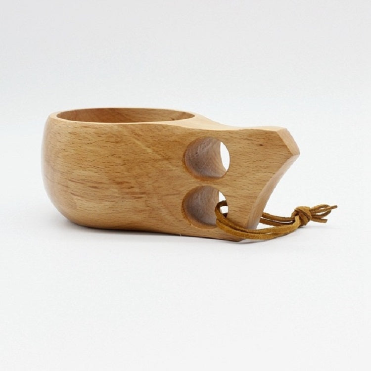 Hand Made Wood Tableware Green Wooden Cup, 101-200ml