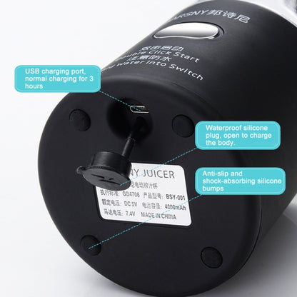 عصارة متعددة الوظائف، كوب دوار لاستخراج العصير، خلاط عصير محمول بشاحن USB مع 6 شفرات، أسود، وردي، أزرق