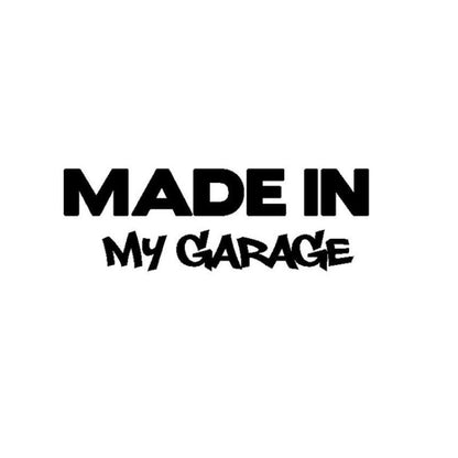10 PCS MADE IN MY GARAGE Car Styling Stickers Decal Car Body Cool Covers, Size:17.8x5.9cm, Black, Silver