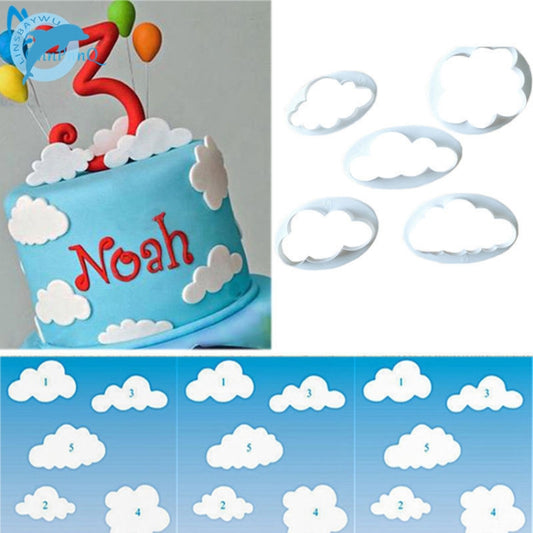 10 PCS Cake Mold Cloud Fondant Cake Decoration Printing Die Cutting Mold, Cloud Shape