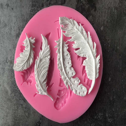 Feather Sugar Silicone Mold Fondant Mold Cake Decorating Tools, Feather Sugar Shape