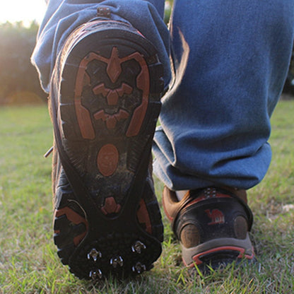 1 Pair Gourd Shape Rubber 5 Teeth Ice Claw Outdoor Non-slip Shoes Covers for Ice Snow Ground