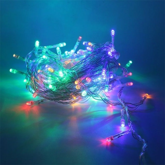50M LED String Lights Christmas New Year Garland Decoration for Street Room House Garden Outdoor Use DIY Decor EU US Plug in, 50M 400LEDS
