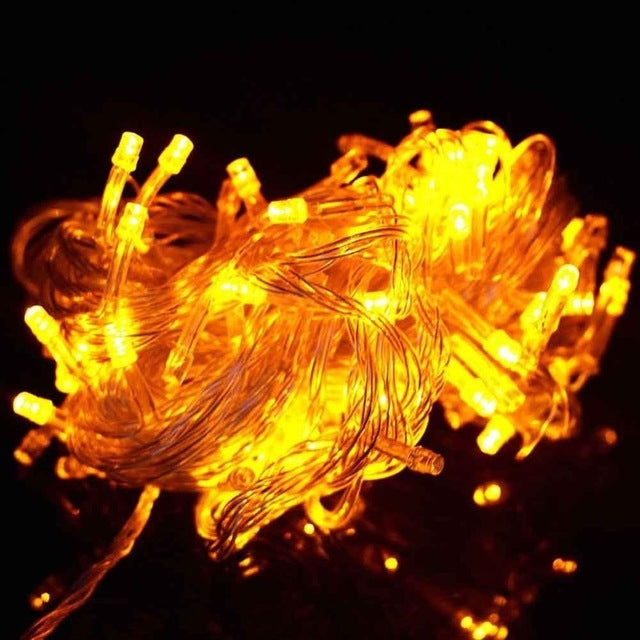 50M LED String Lights Christmas New Year Garland Decoration for Street Room House Garden Outdoor Use DIY Decor EU US Plug in, 50M 400LEDS