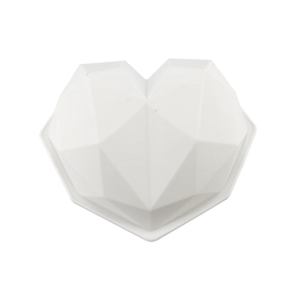 3 PCS Diamond Love DIY Cake Silicone Mold Sponge Baking Tool Chiffon Mousse Dessert Mold, Diamond Love Shape