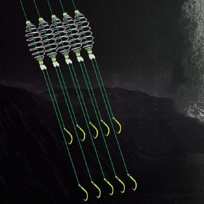 5 in 1 Stranded Double Hook Anti-winding Silver Carp Fishing Group Spring Fishing Hook