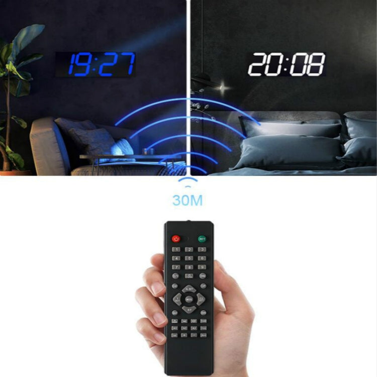 ساعة حائط ملصقة LED ساعة ديكورية ساعة مرآة أكريليك إبداعية بمقبس أمريكي، إصدار عن بعد صندوق مغلق