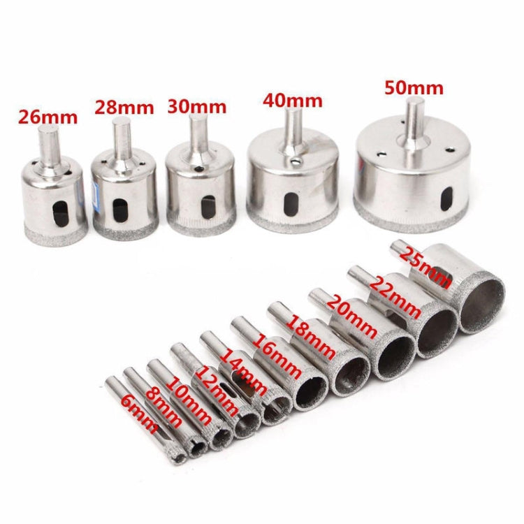 15 In 1 6-50mm Diamond Glass Hole Opener Ceramic Marble Hole Opener, 15 In 1 Diamond Glass Hole Opener