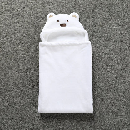 Cute Animal Cartoon Babies Blanket Kids Hooded Bathrobe Toddler Baby Bath Towel