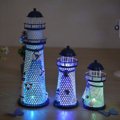 Creative Decorative Wrought Iron Flash Tower LED Night Light, Small 14cm, Medium 19cm, Large 30cm