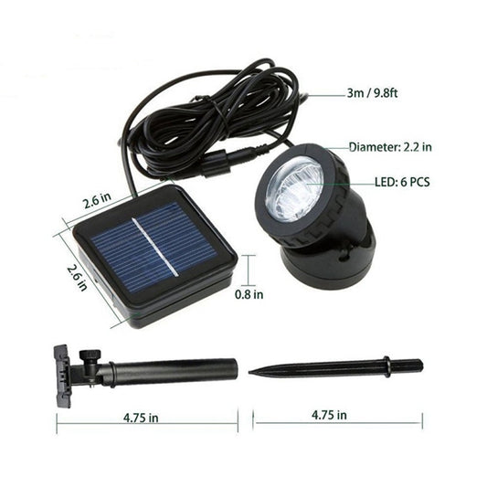 مصباح LED يعمل بالطاقة الشمسية للاستخدام الخارجي في حمامات السباحة والحدائق والمناظر الطبيعية، مقاوم للماء والغبار، مقاوم للماء، مقاوم للخدش ... للخدش، مقاوم للخدش، مقاوم للخدش