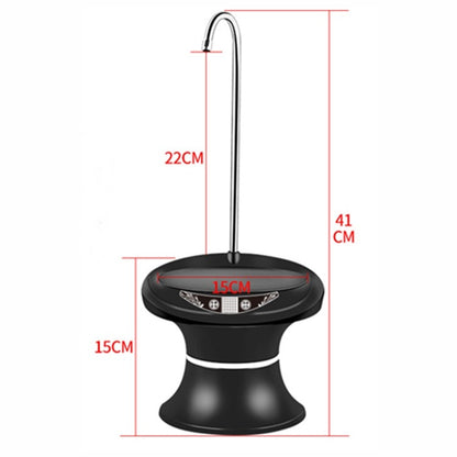 Tray Bucket Water Pump USB Rechargeable Wireless Electric Mineral Water Bucket Automatic Water Dispenser, Black