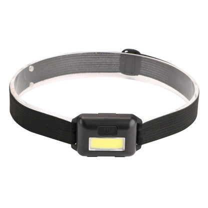 2 PCS Mini COB LED Headlamp Adjustable Camping Torch Lamp Light with 3 Modes, Black, Blue, Red, White