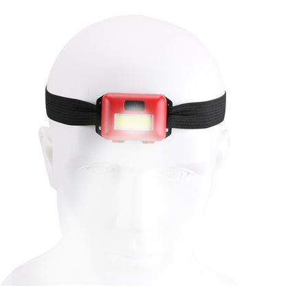2 PCS Mini COB LED Headlamp Adjustable Camping Torch Lamp Light with 3 Modes, Black, Blue, Red, White