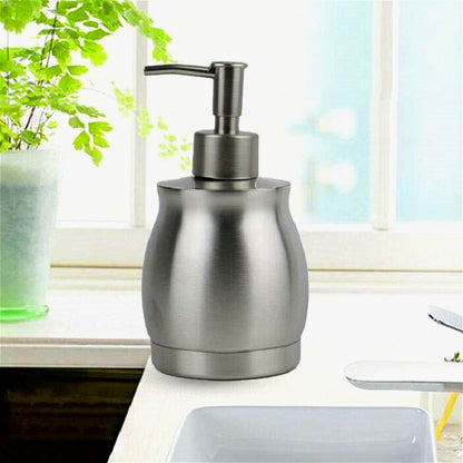 Stainless Steel Lotion Bottle Hand Soap Dispenser Hand Sanitizer Bottle, 390ml