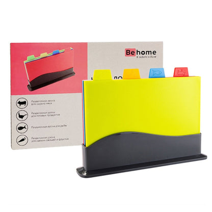 4 in 1 Classified Cutting Board Multifunctional Household Plastic Fruit Cutting Board Set, 4 in 1 Square