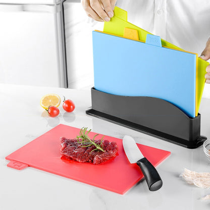 4 in 1 Classified Cutting Board Multifunctional Household Plastic Fruit Cutting Board Set, 4 in 1 Square