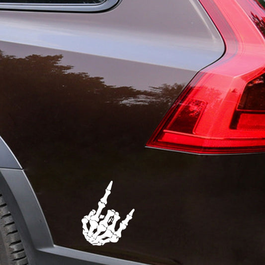 10 PCS QYPF Skull Finger Pattern Car Sticker Vinyl Decoration, Size: 13x18cm, Skull Finger