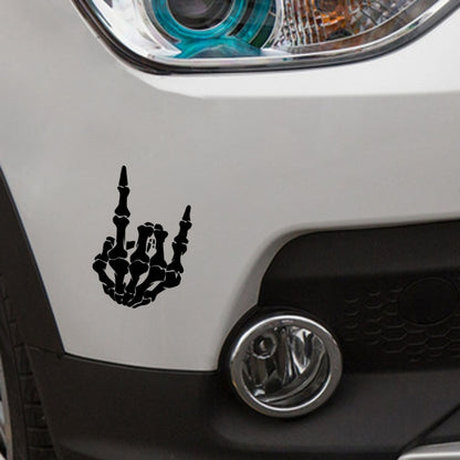 10 PCS QYPF Skull Finger Pattern Car Sticker Vinyl Decoration, Size: 13x18cm, Skull Finger