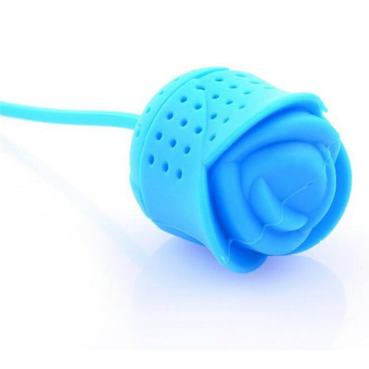 Rose Silicone Tea Infuser Loose Leaf Tea Strainer Herbal Spice Infuser Filter Tea Tools, color random delivery, Rose Shape