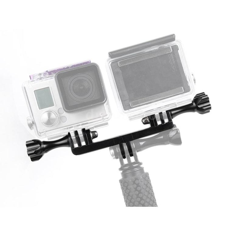 حامل مزدوج مع محول تثبيت لولبي لكاميرا GoPro
