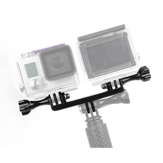 حامل مزدوج مع محول تثبيت لولبي لكاميرا GoPro