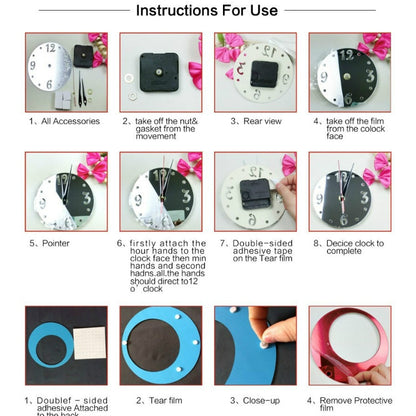 ساعة حائط مرآة قطة أكريليك ثلاثية الأبعاد DIY لتزيين المنزل