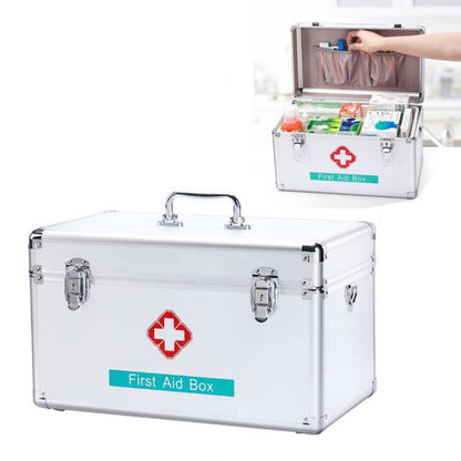 Emergency Aluminum Medicine Cabinet for Household Aluminum Alloy Medicine Box Enterprise, 12 inch Mdeium, 16 inch Extra Large