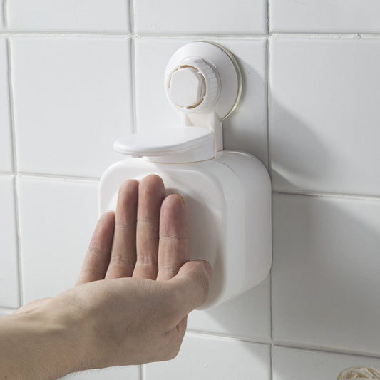 Bathroom Traceless Manual Soap Liquid Box Creative Suction Cup Wall-mounted Soap Dispenser Without Punching Plastic Soap Dispenser