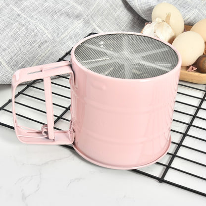 Stainless Steel  Flour Sieve Baking Tool Hand-Pressed Flour Sieve