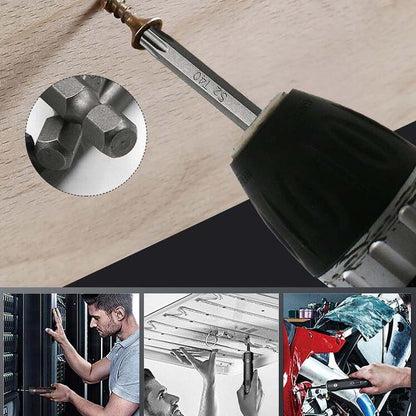 Plum Blossom Hollow Bit Multifunctional Peeling Bit Set, 12 PCS 50mm, 11 PCS 75mm, 11 PCS 100mm