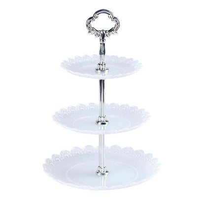Party Birthday Three-layer Fruit Plate Cake Stand Dessert Storage Rack, Clear