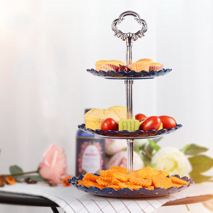 Party Birthday Three-layer Fruit Plate Cake Stand Dessert Storage Rack, Clear
