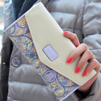Fashion Ladies Leather Clutch Bag Purse Long Cartoon Wallet Coin Purse