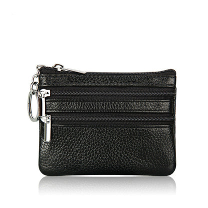 Genuine Leather Women Small Wallet Change Purses Zipper Card Holder Wallets