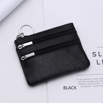 Genuine Leather Women Small Wallet Change Purses Zipper Card Holder Wallets