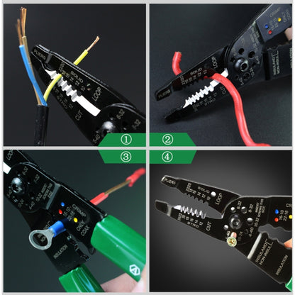 8 Inch Multi-function Cable Insulation Cutting Wire Stripper Electrician Repair Tool, 8 Inch Wire Stripper
