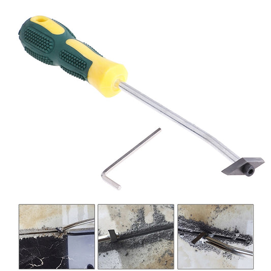 Tile Joint Cleaning Tool Alloy Joint Taper Tungsten Steel Slotting Device, No. 1 Head, No. 2 Head