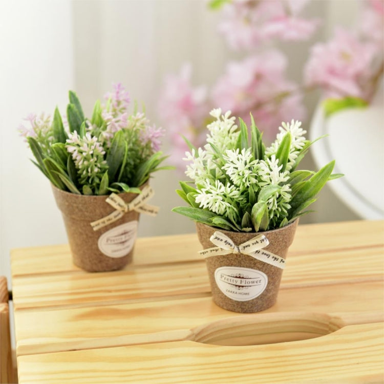 Fake Flowers Grass With Plastic Artificial Potted Flowers For Rustic Garden Farmhouse Decoration