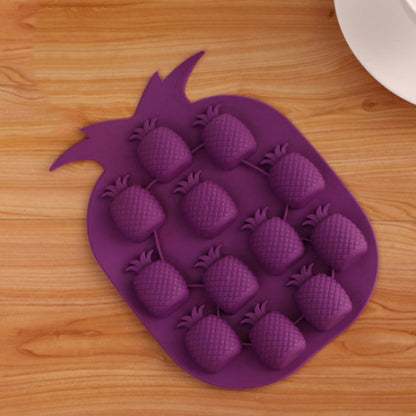 5 PCS Pineapple Creative Silicone Ice Tray Ice Maker Ice Mold, Random Color Delivery, Pineapple Ice Maker