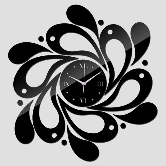 الصفحة الرئيسية ساعة كريستال أكريليك كوارتز مرآة ساعة مجوهرات ساعة نمط بتلات