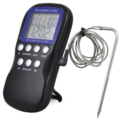 Digital Food Probe Oven Electronic Thermometer Timer Temperature Sensor, Food Thermometer