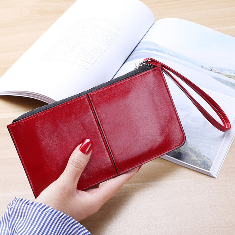 Women Zip Wallet Long Clutch Multi Card Holder Wallet Wrist Wallet