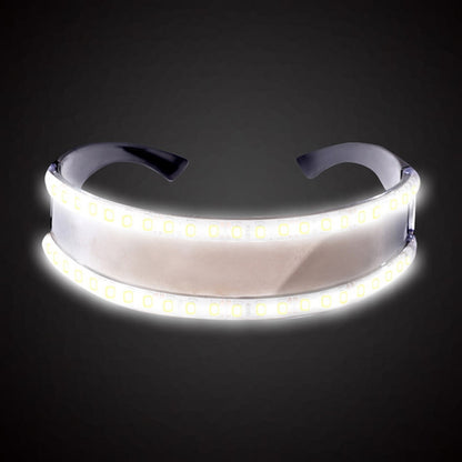 LED Glasses Luminous Party Classic Toys for Dance DJ Party Mask Costumes Props Gloves, White illuminating, Red glow, Blue glow, Green glow