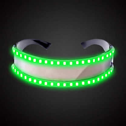 LED Glasses Luminous Party Classic Toys for Dance DJ Party Mask Costumes Props Gloves, White illuminating, Red glow, Blue glow, Green glow