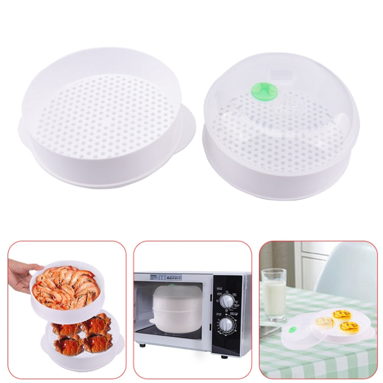 Microwave Steamer Cooker Steam Cooking Pot Accessories Vegetables Seafood Steamer, Double layer