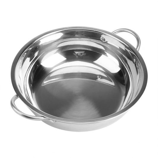 Stainless Steel Hot Pot Thick Non-magnetic Clear Soup Pot Double-eared Hot Pot, 30cm, 32cm