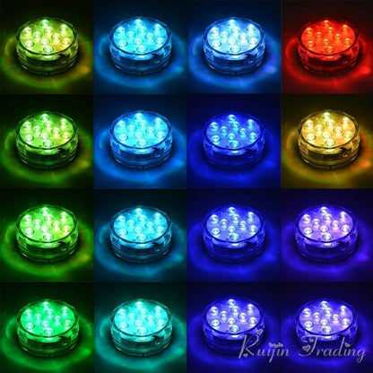 مصباح RGB Diving Knob لحوض السمك مقاوم للماء ومصباح غاطس تحت الماء