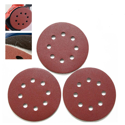 100 PCS 125MM Flocking Sandpaper 5 Inch 8 Hole Disc Sandpaper Self-adhesive Sandpaper, 40 Mesh, 60 Mesh, 80 Mesh, 100 Mesh, 120 Mesh, 150 Mesh, 180 Mesh, 240 Mesh, 320 Mesh, 400 Mesh, 600 Mesh, 800 Mesh, 1000 Mesh, 1200 Mesh, 1500 Mesh, 2000 Mesh������...